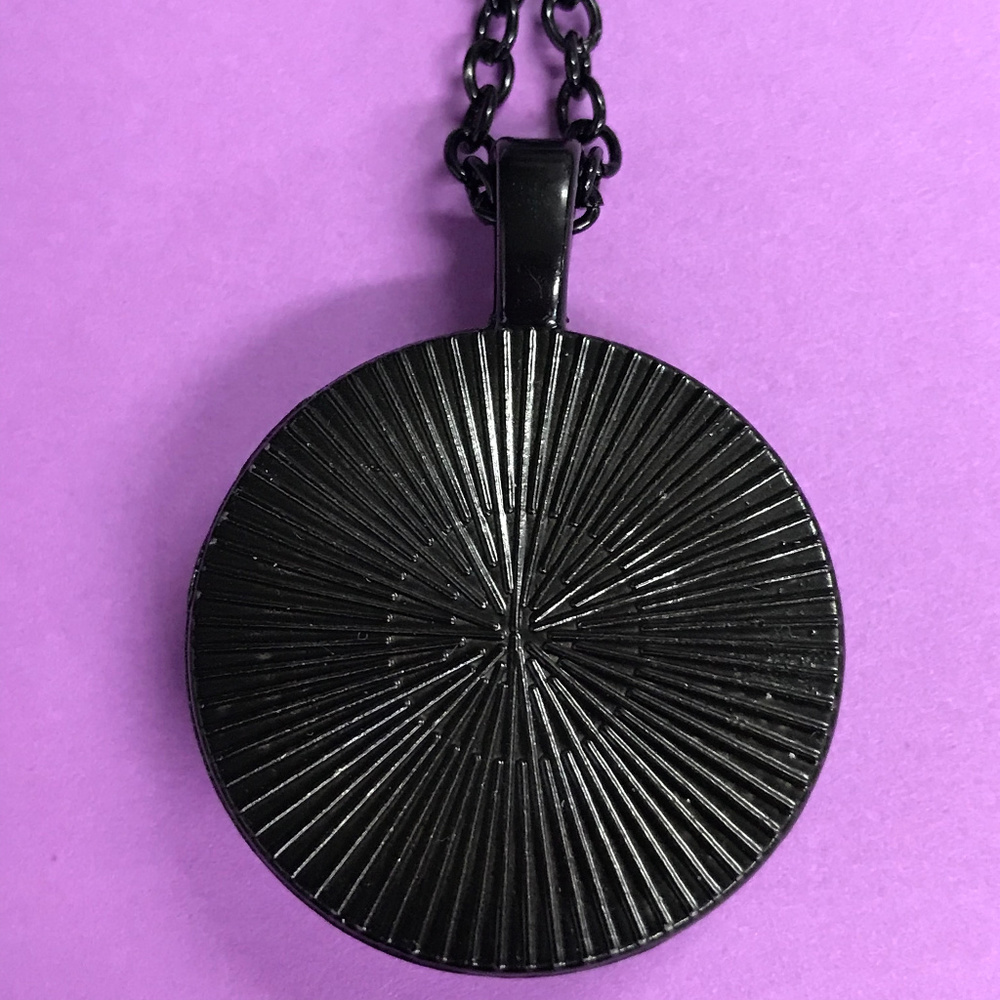 Be Strong and Courageous Black Pendant Necklace - Picture 4 of 5
